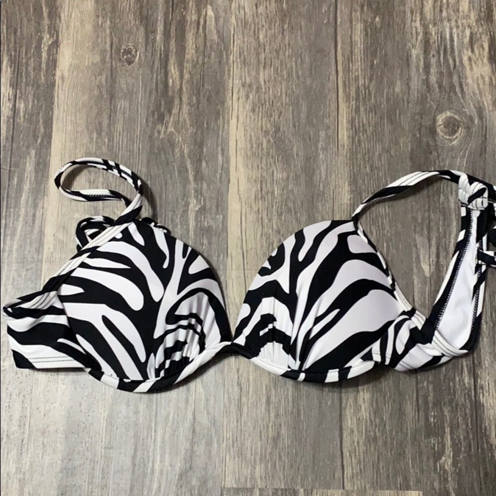 zebra print bathing suit top